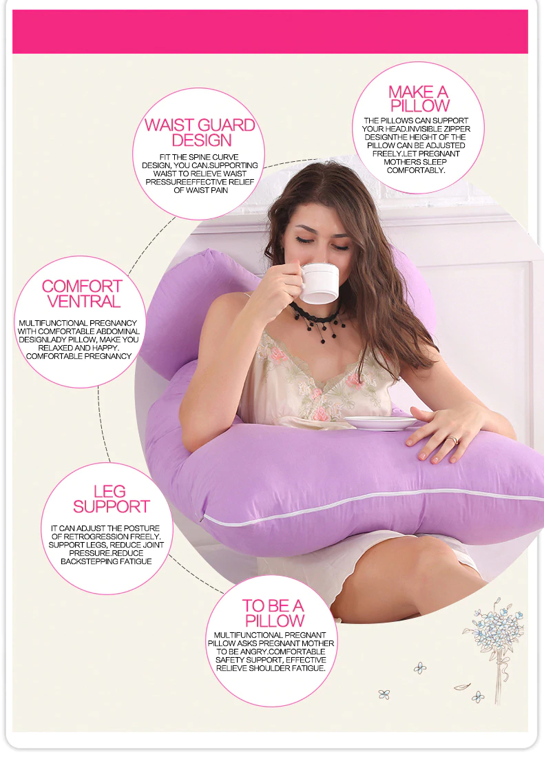 U Shaped Sleeping Support Pillow for Pregnant Women